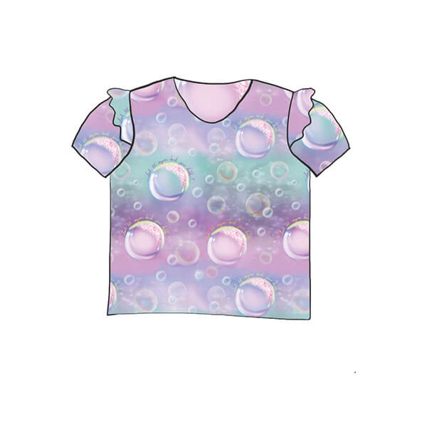 Frill-T-shirt-Bubbles-Pink
